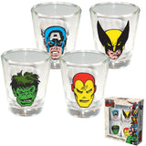 Marvel Retro Faces Shot Glass Set 4 Pack