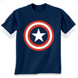 Captain America Shield Logo Mens T-Shirt