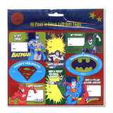 DC Comics 16 Peel 'N Stick Foil Holiday Gift Tags