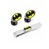 Batman Logo Cufflinks Tie Bar Gift Set