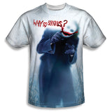 Batman Dark Knight Joker Why So Serious Sublimation Mens T-Shirt