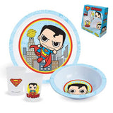 Superman Plate, Bowl And Cup 3-Piece Kids Set