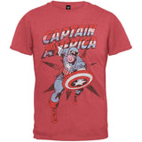 Captain America Red Rush Mens T-Shirt