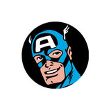 Captain America Head Retro Button