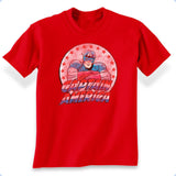 Captain America Red Vintage Mens T-Shirt