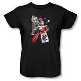 Harley Quinn Card Dealer Womens T-Shirt