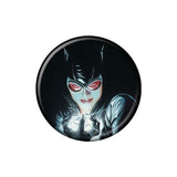 Catwoman Holding Jewel Button