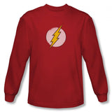 Flash Distressed Logo Mens Long Sleeve T-Shirt
