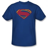 Superman Man Of Steel 8 Bit Shield Mens T-Shirt