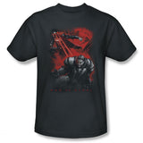 Superman Man Of Steel Fire Fight Mens T-Shirt