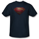 Superman Man Of Steel Shield Mens T-Shirt