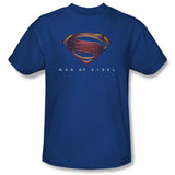 Superman Man Of Steel Movie Mens Royal Blue T-Shirt