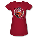 Harley Quinn Q Juniors Red T-Shirt