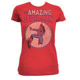 Amazing Spiderman Juniors Womens T-Shirt