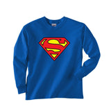 Superman Classic Logo Boys Long Sleeve T-Shirt