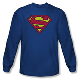 Superman Classic Logo Mens Long Sleeve T-Shirt