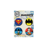 Batman Superman Round Magnets Set