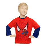 Spiderman Face Kids Long Thermal Sleeve T-Shirt