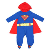 Superman Costume Footed Coverall With Cape