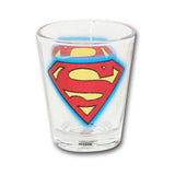 Superman Glitter Logo Shot Glass