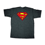 Superman Logo Mens Gray T-Shirt