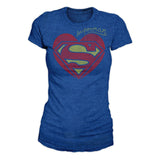 Superman Heart Juniors Womens T-Shirt