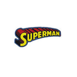 Superman Text Logo Embroidered Iron-On Patch