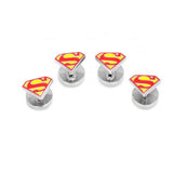 Superman Enamel Tuxedo Studs