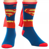 Superman Crew Socks With Cape
