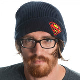 Superman Blue Cuffed Knit Beanie