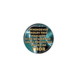 Thor Hammer Inscription Button