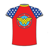 Wonder Woman Girls Short Sleeve Rash Guard