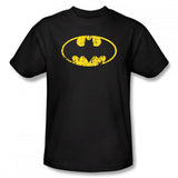 Batman Distressed Classic Logo Mens T-Shirt