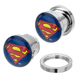 Superman Logo Steel Plugs