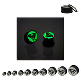Superman Logo Glow In The Dark Acrylic Plugs